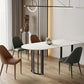 Irregular Sintered Stone Dining Table Modern Island Table with White/Black Double Pedestal Clearhalo ' dining_table' 'Dining Tables & Seating' 'Dining Tables' 'furn' 'furn_dining_table' 'Furniture' 'furniture_dining_table' 'Kitchen & Dining Furniture' 'kitchen&dining_furn' 'kitchen' 'kitchen_dining_table' 1200x1200_7ed1443f-e6f8-459c-8ab6-a9f01f890df2
