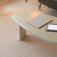 Contemporary Beige Coffee Table with 3 Legs in Wood Coffee Cocktail Table