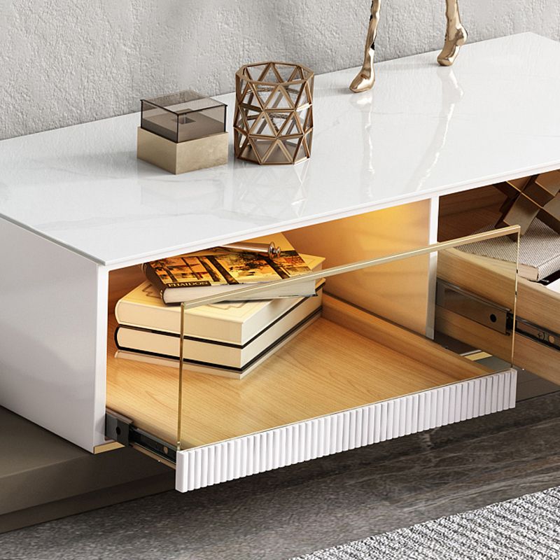 Contemporary Media Console TV Stand Stone TV Stand with 2 Drawers Clearhalo 'furn' 'furn_tv_stands_entertainment_centers' 'Furniture' 'Living Room Furniture' 'TV Stands & Entertainment Centers' 'TV Stands & Media Storage Furniture' 'tv_stands_entertainment_centers' 1200x1200_7ed247d3-d90b-4c77-8cb5-a22d992ce1ab