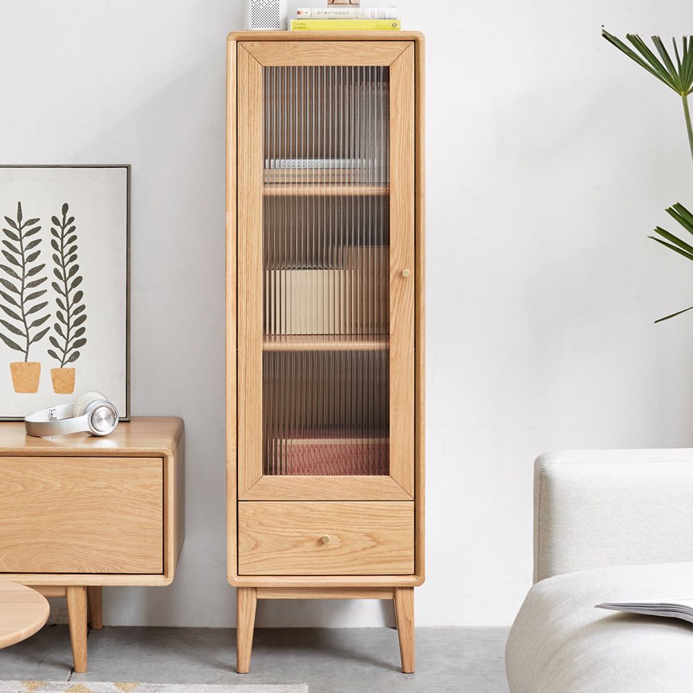 ガラスパーン1-引き出し固体木製ノブストレートレッグアクセントキャビネット