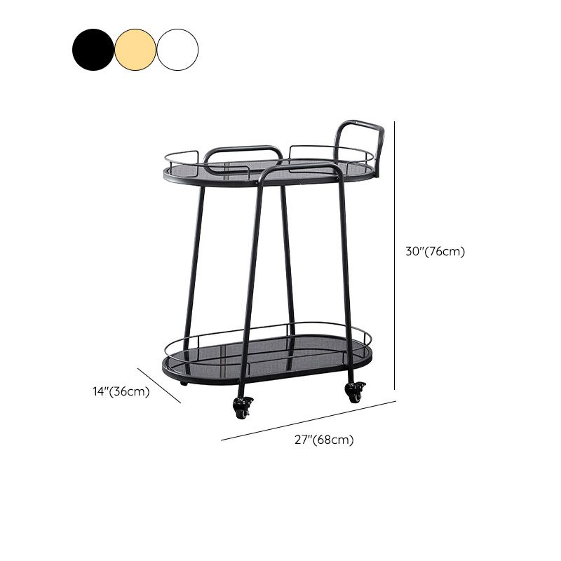 Modern Rolling Kitchen Trolley Glass Open Storage Prep Table Clearhalo 'furn' 'furn_kitchen_islands_carts' 'Furniture' 'Kitchen & Dining Furniture' 'Kitchen Islands & Carts' 'kitchen_islands_carts' 1200x1200_7ed4a9bb-0036-4960-8a7a-579d62dce49b