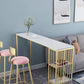 Glam Pub Table Double Pedestal Bar Height Rectangle Bar Table for Bar Clearhalo 'Bar Furniture' 'Bar Tables' 'bar_tables' 'furn' 'furn_bar_tables' 'Furniture' 'Kitchen & Dining Furniture' 1200x1200_7ed53d6f-1156-4f73-ad45-4247dcc3ed97