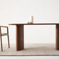 Medieval Modern Pine Wood Table Rectangular Wood Table with Double Pedestal