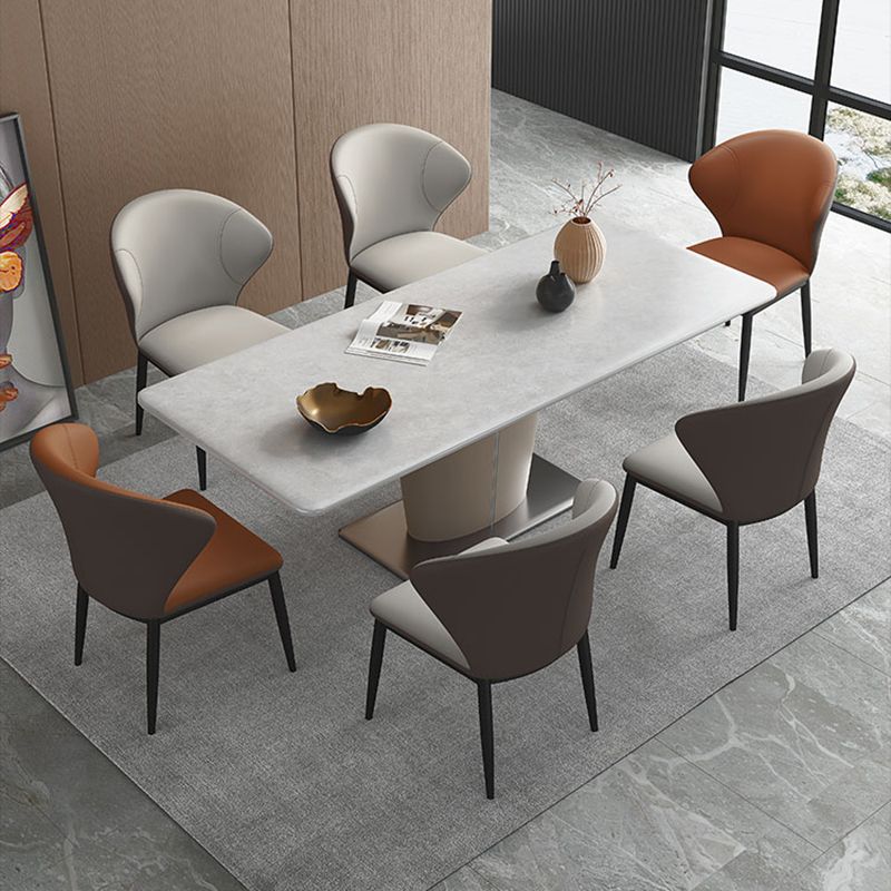 Contemporary Dining Chairs Armless Dining Chairs with Metal Legs for Kitchen Clearhalo 'Dining Chairs' 'Dining Tables & Seating' 'dining_chair' 'furn' 'furn_dining_chair' 'Furniture' 'Kitchen & Dining Furniture' 1200x1200_7ed56781-c146-49de-9131-0a3ddd68dfe3