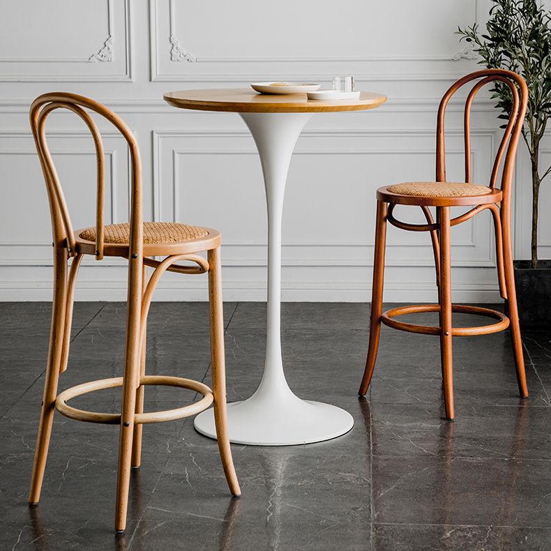 Moderner Holz im Rückenlehne Schalter hoher Stuhl mit 4 Beinen