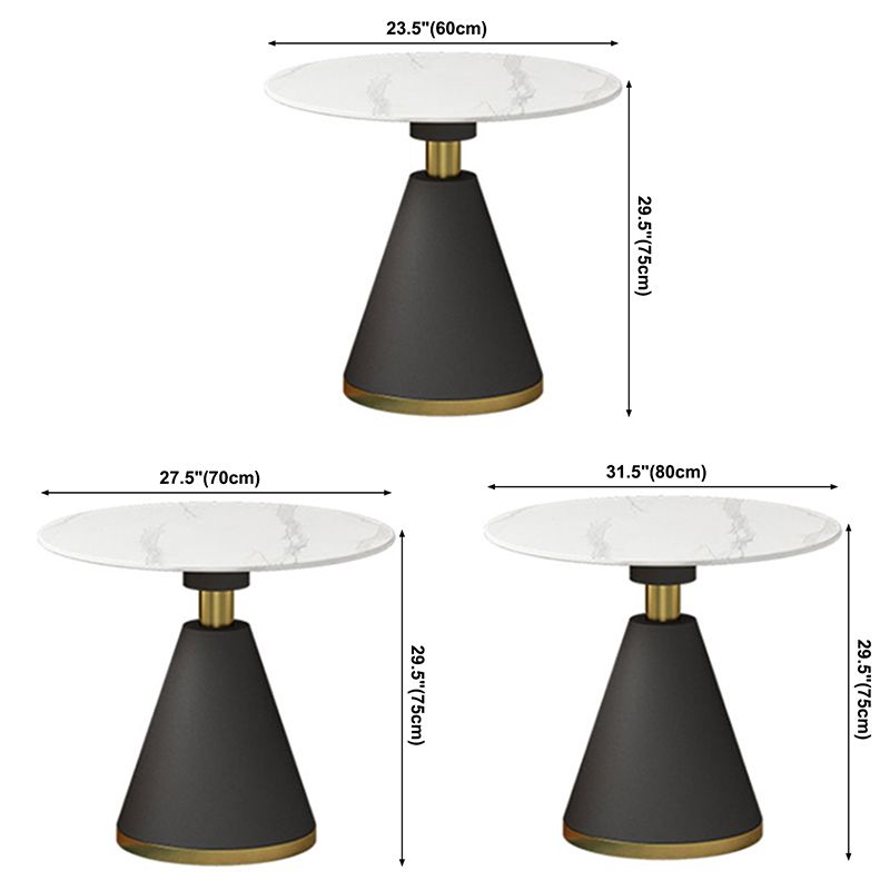 Modern Sintered Stone Kitchen Dining Table Round Shape Dining Table for Kitchen Clearhalo ' dining_table' 'Dining Tables & Seating' 'Dining Tables' 'furn' 'furn_dining_table' 'Furniture' 'furniture_dining_table' 'Kitchen & Dining Furniture' 'kitchen&dining_furn' 'kitchen' 'kitchen_dining_table' 1200x1200_7edc274c-1f6f-4791-952a-403dad4bbf47