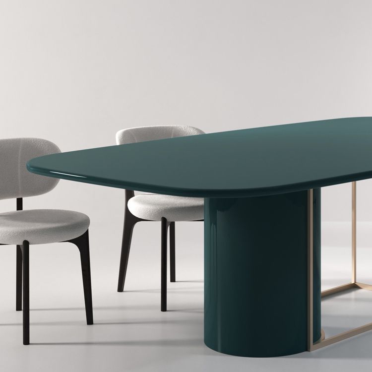 Modern Pine Wood Table in Green for Restaurant Rectangle Dining Table with Trestle Base Clearhalo 'Dining Tables & Seating' 'Dining Tables' 'dining_table' 'furn' 'furn_dining_table' 'Furniture' 'furniture_dining_table' 'Kitchen & Dining Furniture' 'kitchen' 'kitchen_dining_table' 1200x1200_7edcbaca-a4d3-4c5d-9b13-2f4a9d703413