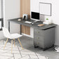 Glam Rectangular Writing Desk Wooden Office Desk for Office Home