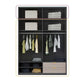Black Wardrobe for Home Modern Style Cabinet with Glass Doors Clearhalo 'Armoires & Wardrobes' 'armoires_wardrobes' 'Bedroom Furniture' 'furn' 'furn_armoires_wardrobes' 'Furniture' 1200x1200_7ee30a8d-7513-4e9e-8922-53097e65c5e8