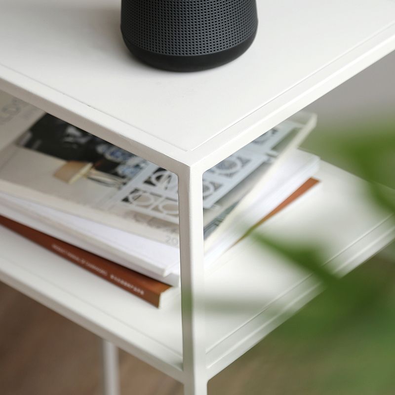 Frame Iron Rectangular End Table Mid-Century Shelf Included Side Table -15.7" W