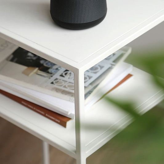 Frame Iron Rectangular End Table Mid-Century Shelf Included Side Table -15.7" W