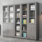 Hedendaagse ingenieur Wood Bookshelf Gesloten Back Case met deur voor thuiskantoor