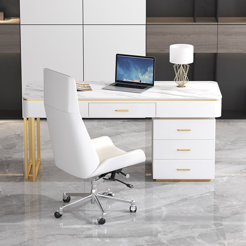 Glam Style Iron Jambes Écriture de bureau Home 29.5 pouces de bureau de haut