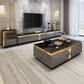 Glass TV Stand Console Enclosed Storage TV Console with Drawers Clearhalo 'furn' 'furn_tv_stands_entertainment_centers' 'Furniture' 'Living Room Furniture' 'TV Stands & Entertainment Centers' 'TV Stands & Media Storage Furniture' 'tv_stands_entertainment_centers' 1200x1200_7ee82381-f720-402a-ba87-8cb086063be6