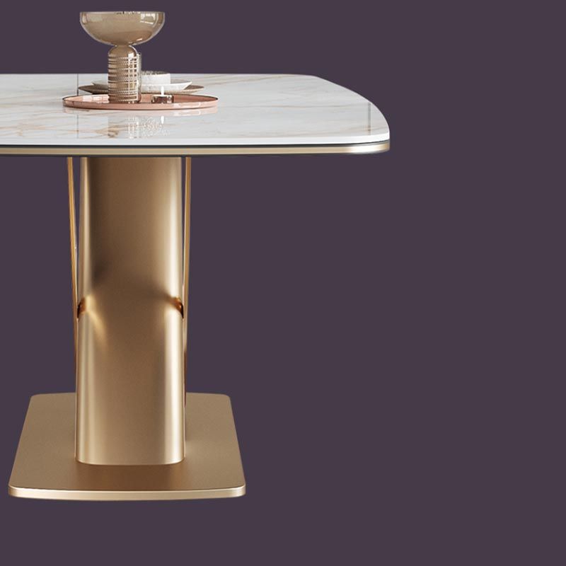 Traditional Luxury Stone Dining Table Gold Pedestal Casual Dining Table Clearhalo 'Dining Tables & Seating' 'Dining Tables' 'dining_table' 'furn' 'furn_dining_table' 'Furniture' 'furniture_dining_table' 'Kitchen & Dining Furniture' 1200x1200_7ee8e874-9d1d-463d-aea1-3f3ea9bfaed5