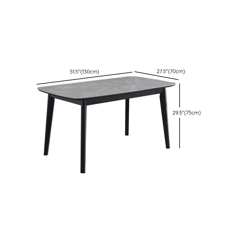 Minimalista 1/2/4/7 pezzi mobili tavolo da pranzo rettangolo di pietra impostata in grigio