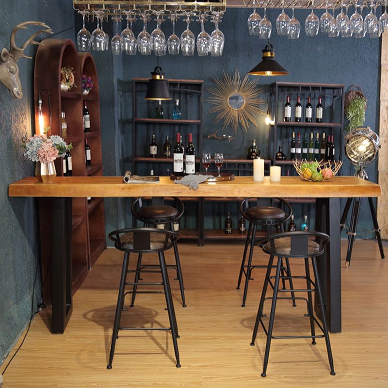 Ensemble de salle à manger de Pub de Style industriel, ensemble de Pub rectangulaire en bois massif, 1/2/5 pièces pour la maison