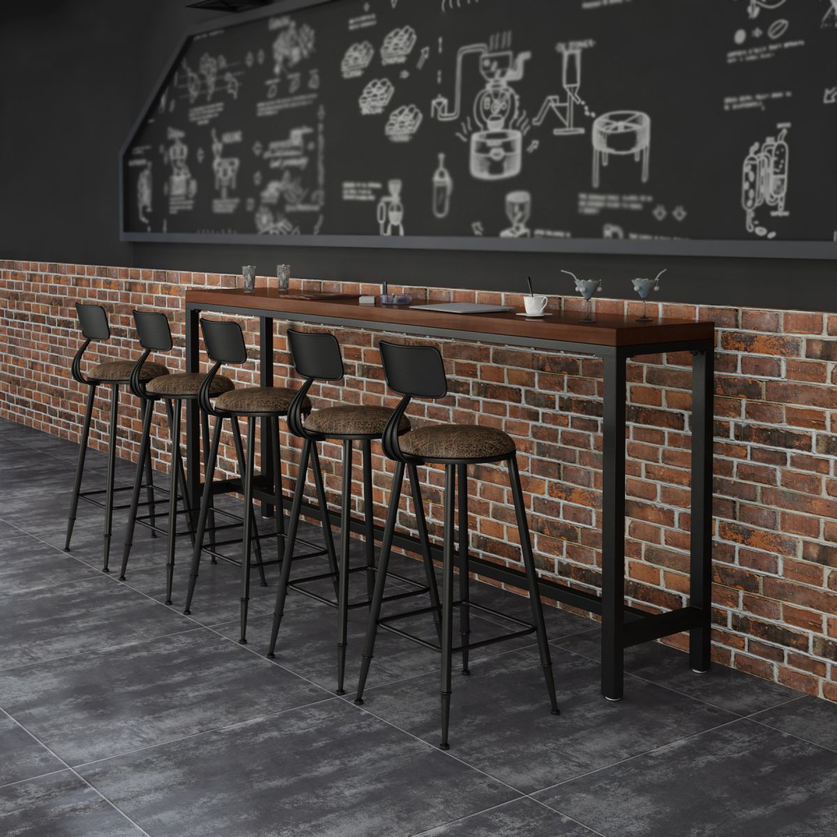 Tavolo da pranzo in legno in legno di pino tavolo da bar rettangolo industriale con base di cavalletto per caffè