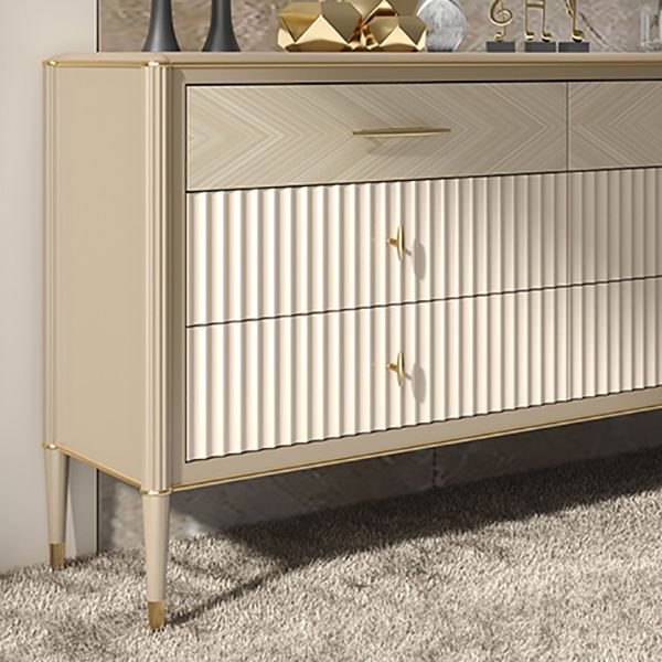 Wooden Storage Chest Dresser Glam Storage Chest with 6 Drawers Clearhalo 'Bedroom Furniture' 'Dressers & Chests' 'dressers_chests' 'furn' 'furn_dressers_chests' 'Furniture' 1200x1200_7eed3288-313c-4748-83aa-25b165d6bff8