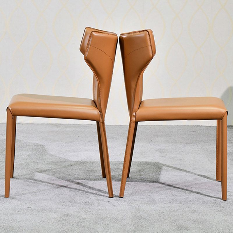 Sillas de cocina de cuero de faux contemporánea sillas laterales de ala