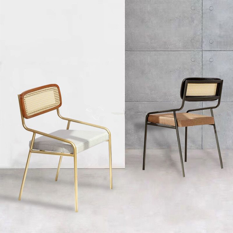 Upholstered Dining Chairs Open Back Dining Chairs with Metal Legs Clearhalo 'Dining Chairs' 'Dining Tables & Seating' 'dining_chair' 'furn' 'furn_dining_chair' 'Furniture' 'Kitchen & Dining Furniture' 1200x1200_7ef038ff-21f4-457a-9e7c-b2146e933556