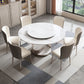 Stone Top Dining Table Round Modern Dining Table with Pedestal Base Clearhalo 'Dining Tables & Seating' 'Dining Tables' 'dining_table' 'furn' 'furn_dining_table' 'Furniture' 'furniture_dining_table' 'Kitchen & Dining Furniture' 'kitchen' 'kitchen_dining_table' 1200x1200_7ef0e17b-5da5-4f0c-8277-9fbddc15b913
