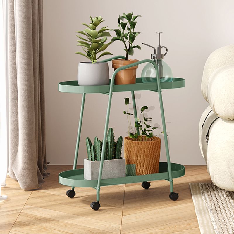 25.19" Tall Metal Side Table Oval 4 Legs Sofa Side Accent Table Clearhalo 'Coffee & Accent Tables' 'End & Side Tables' 'end_side_tables' 'furn' 'furn_end_side_tables' 'Furniture' 'Living Room Furniture' 1200x1200_7ef23561-2c8c-4dd4-bba3-69bac552f232