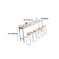 Light Brown Modern Style Bar Table Solid Wood and Iron Bar Table for Dining Room Clearhalo 'Bar Furniture' 'Bar Tables' 'bar_tables' 'furn' 'furn_bar_tables' 'Furniture' 'furniture_bar_tables' 'Kitchen & Dining Furniture' 1200x1200_7ef27d31-9d36-4d85-9139-b2240bf5a5f1