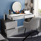 Contemporary Vanity Dressing Table Set 4 Drawer Makeup Vanity Desk Table Clearhalo 'Bedroom Furniture' 'furn' 'furn_makeup_vanities' 'Furniture' 'Makeup Vanities' 'makeup_vanities' 1200x1200_7ef35da8-a447-4423-9677-0d39287d8f06