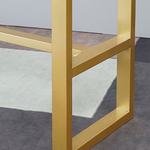 Mesa de pub rectángulo mesa de barra de barra de estilo glam para interiores para interiores