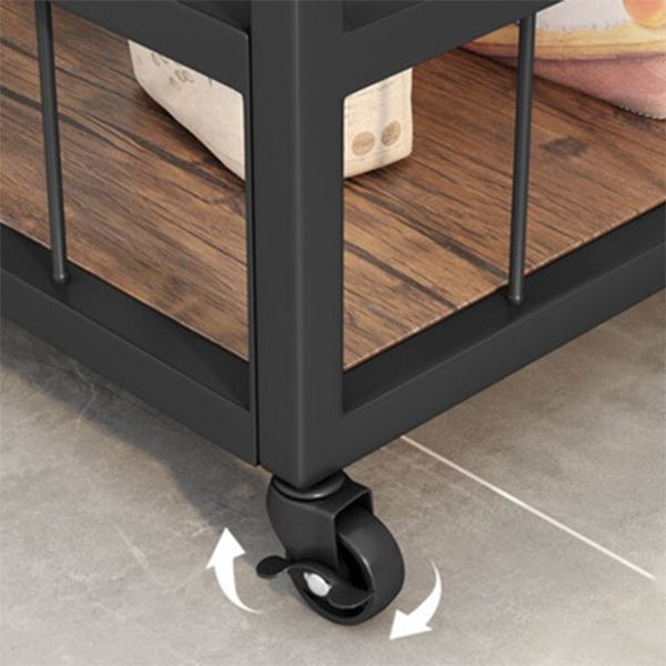 Carrello da cucina rotolante industriale metallo rettangolare cucina carrello con stoccaggio del vino