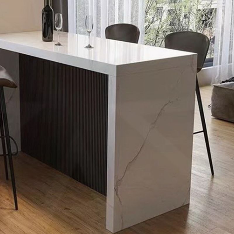 Glam Style Bar Table Faux Marble Rectangle Bar Dining Table for Living Room Clearhalo 'Bar Furniture' 'Bar Tables' 'bar_tables' 'furn' 'furn_bar_tables' 'Furniture' 'Kitchen & Dining Furniture' 1200x1200_7ef45182-5145-48b7-b0bd-506b703a9e06