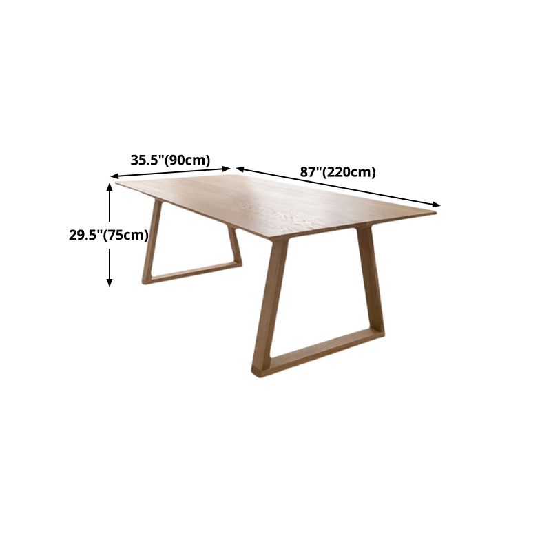 Solid Wood Contemporary Rectangular Table Wood Top Table with Sled Base Clearhalo ' dining_table' 'Dining Tables & Seating' 'Dining Tables' 'furn' 'furn_dining_table' 'Furniture' 'furniture_dining_table' 'Kitchen & Dining Furniture' 'kitchen&dining_furn' 'kitchen' 'kitchen_dining_table' 1200x1200_7ef56e1b-8b7b-4f5f-9500-13c48c6c6149