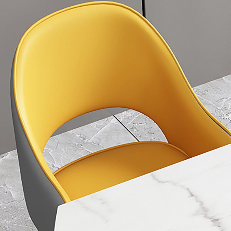 Glam Iron Arm Chair Open Back Dining Side Chair with Upholstered(Set of 4) Clearhalo 'Dining Chairs' 'Dining Tables & Seating' 'dining_chair' 'furn' 'furn_dining_chair' 'Furniture' 'furniture_dining_chair' 'Kitchen & Dining Furniture' 1200x1200_7ef57c90-e8f7-4822-b6a5-fb78c3f9c26d