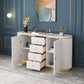 Glam Buffet Sideboard a 4 cassetti e mobili a 2 porte a buffet, 16 "W x 31" H
