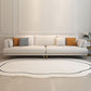Contemporary Faux Leather Sofa Recessed Arm Furniture Sectionals in Beige