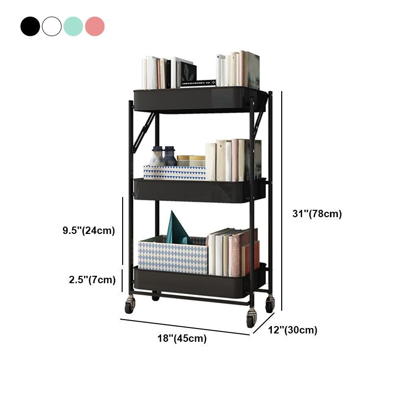 Modern Style 3-shelf Bookshelf 17.83"L Vertical Shelf Bookcase with Caster Wheels Clearhalo 'Bookcases' 'furn' 'furn_bookcases' 'Furniture' 'furniture_bookcases' 'kitchen' 'kitchen_bookcases' 'Living Room Furniture' 'Office Furniture' 1200x1200_7efaa86b-8eaa-4116-96c1-e95c4f2ac865