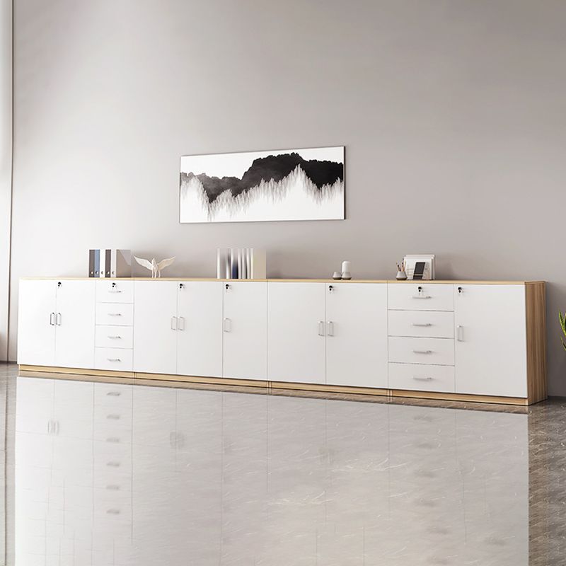 Mobile moderno in legno scaffali di stoccaggio regolabile laterale e cassetti di bloccaggio