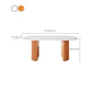Double Pedestal Dining Room Table Modern Stone Table for Kitchen