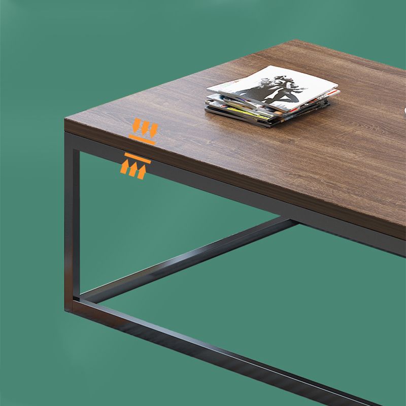 Rectangular Frame Base Wooden Table Modern Style Coffee Table Clearhalo 'Coffee & Accent Tables' 'Coffee Tables' 'coffee_tables' 'furn' 'furn_coffee_tables' 'Furniture' 'Living Room Furniture' 1200x1200_7eff2537-6010-47da-aa86-fad4caff8b18