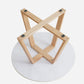 Table basse ronde en bois de style moderne, table de cocktail à pieds croisés