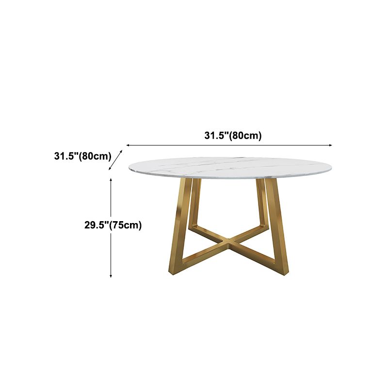 Modern Sintered Stone Dining Table Round Dinner Room Table for Dining Room Clearhalo 'Dining Tables & Seating' 'Dining Tables' 'dining_table' 'furn' 'furn_dining_table' 'Furniture' 'furniture_dining_table' 'Kitchen & Dining Furniture' 'kitchen' 'kitchen_dining_table' 1200x1200_7effa522-9045-4ad6-88d6-88a9799cbff0