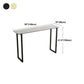 Modern Bar Wine Table Sled Indoor Rectangle Faux Marble Counter Height Table in White Clearhalo 'Bar Furniture' 'Bar Tables' 'bar_tables' 'Furniture' 'furniture_bar_tables' 'Kitchen & Dining Furniture' 'kitchen&dining_furn' 'kitchen' 1200x1200_7f028163-708d-4c0e-b9af-85dc7bc13e23