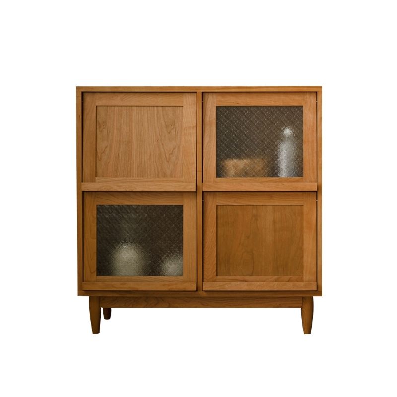 4 Doors Wood Buffet Server 37-inch Height Kitchen Server for Dinning Room Clearhalo 'buffet_sideboard' 'Buffets & Sideboards' 'furn' 'furn_buffet_sideboard' 'Furniture' 'Kitchen & Dining Furniture' 1200x1200_7f02b3ce-8ebe-4cef-a47f-811c196503db