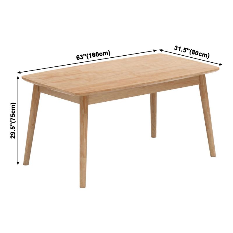 Rubberwood Solid Wood Dining Table Simplicity Style Dinette Table for Indoor Clearhalo ' dining_table' 'Dining Tables & Seating' 'Dining Tables' 'furn' 'furn_dining_table' 'Furniture' 'furniture_dining_table' 'Kitchen & Dining Furniture' 'kitchen&dining_furn' 'kitchen' 'kitchen_dining_table' 1200x1200_7f047a82-3031-46f5-94a3-5103c1d4736b
