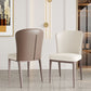 Faux Leather Side Chair Contemporary Armless Kitchen Dining Side Chair