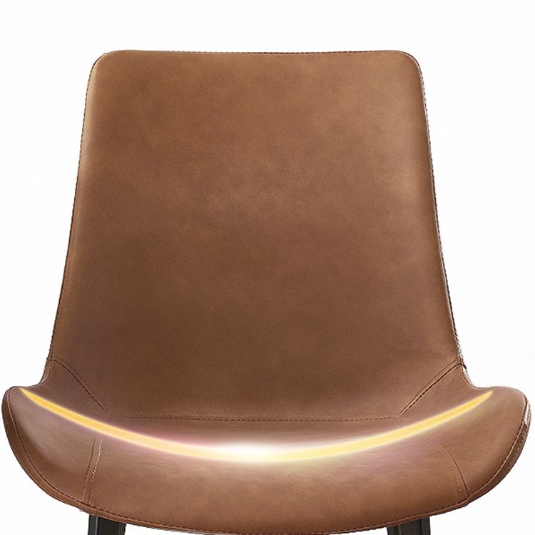 Industrial Metal Dining Room Chairs Armless PU Leather Dining Chairs for Home Use Clearhalo ' kitchen&dining_furn' 'Dining Chairs' 'Dining Tables & Seating' 'dining_chair' 'furn' 'furn_dining_chair' 'Furniture' 'furniture_dining_chair' 'Kitchen & Dining Furniture' 'kitchen' 1200x1200_7f079872-d976-4ac1-88c4-a9d93c33f489