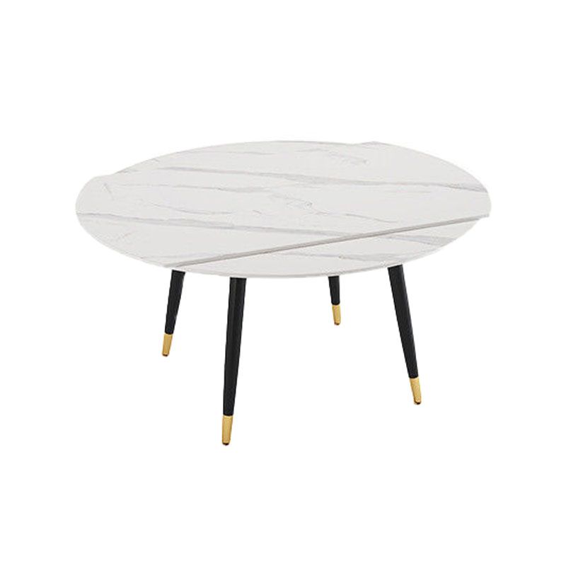 Modern Stone Round Table Standard Height Dining Table with 4 Legs Clearhalo 'Dining Tables & Seating' 'Dining Tables' 'dining_table' 'furn' 'furn_dining_table' 'Furniture' 'Kitchen & Dining Furniture' 1200x1200_7f0906c4-70d5-4771-bc84-56515554858f