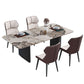Sintered Stone Top Dining Table Rectangle Table with Metal Double Pedestal Clearhalo ' dining_table' 'Dining Tables & Seating' 'Dining Tables' 'furn' 'furn_dining_table' 'Furniture' 'furniture_dining_table' 'Kitchen & Dining Furniture' 'kitchen&dining_furn' 'kitchen' 'kitchen_dining_table' 1200x1200_7f0d985e-6284-4304-8838-5badb45c8cba
