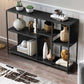 Horizontal Metal Bookcase Modern Open Back Bookshelf with Shelves Clearhalo 'Bookcases' 'furn' 'furn_bookcases' 'Furniture' 'Office Furniture' 1200x1200_7f100194-8048-47be-a036-457be126fe83